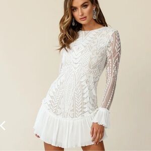 Super cute boho bridal bridal dress- size small